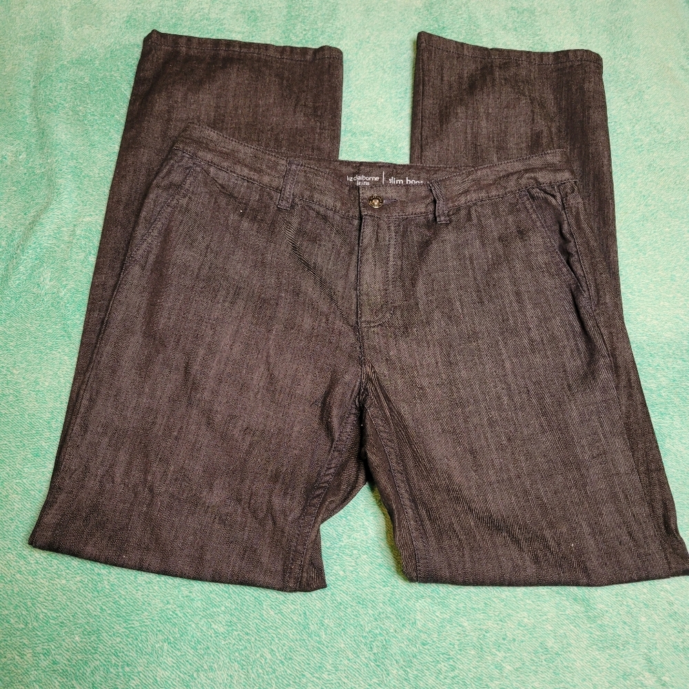 Liz Claiborne Dark Wash Slim Bootcut Size 12